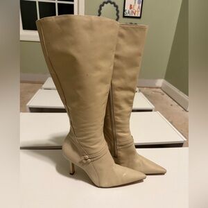 Antonio Melani Cream Knee High Boots size 8